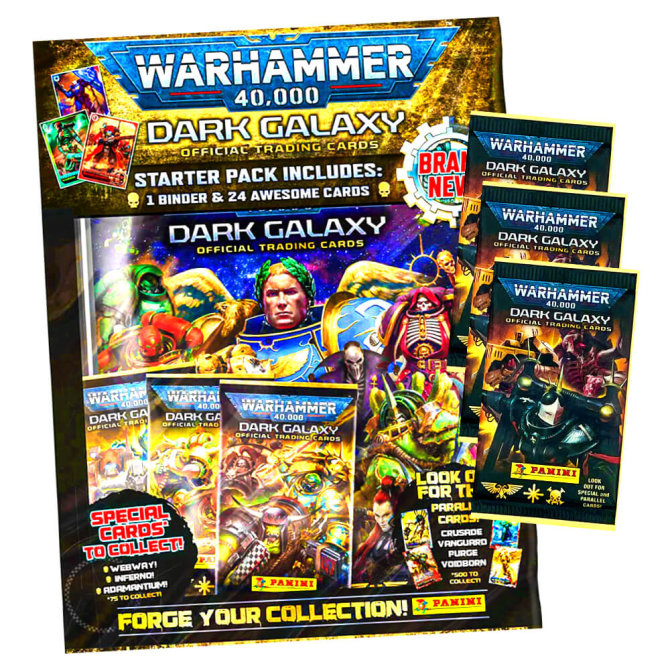 WARHAMMER 40.000 Dark Galaxy Karten - Trading Cards (2023) - 1 Starter + 3 Booster