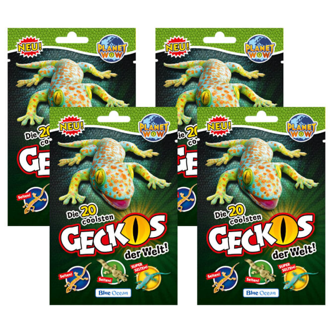 Blue Ocean Geckos Sammelfiguren 2023 - Planet Wow Figur - 4 Tüten