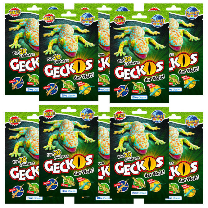 Blue Ocean Geckos Sammelfiguren 2023 - Planet Wow Figur - 10 Tüten