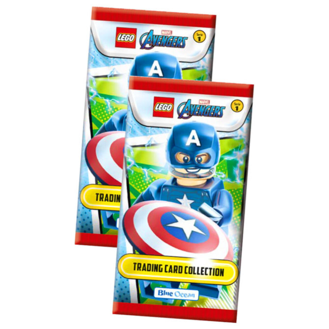 Lego Avengers Karten Trading Cards Serie 1 - Marvel Sammelkarten (2023) - 2 Booster