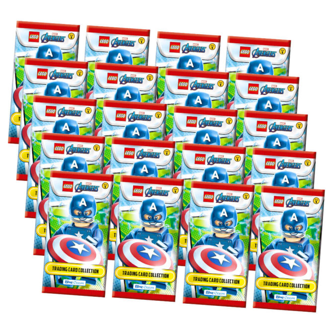 Lego Avengers Karten Trading Cards Serie 1 - Marvel Sammelkarten (2023) - 20 Booster