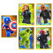 Lego Avengers Karten Trading Cards Serie 1 - Marvel Sammelkarten (2023) - LE11 + LE12 + LE13 + LE14 + LE1 Gold Karte