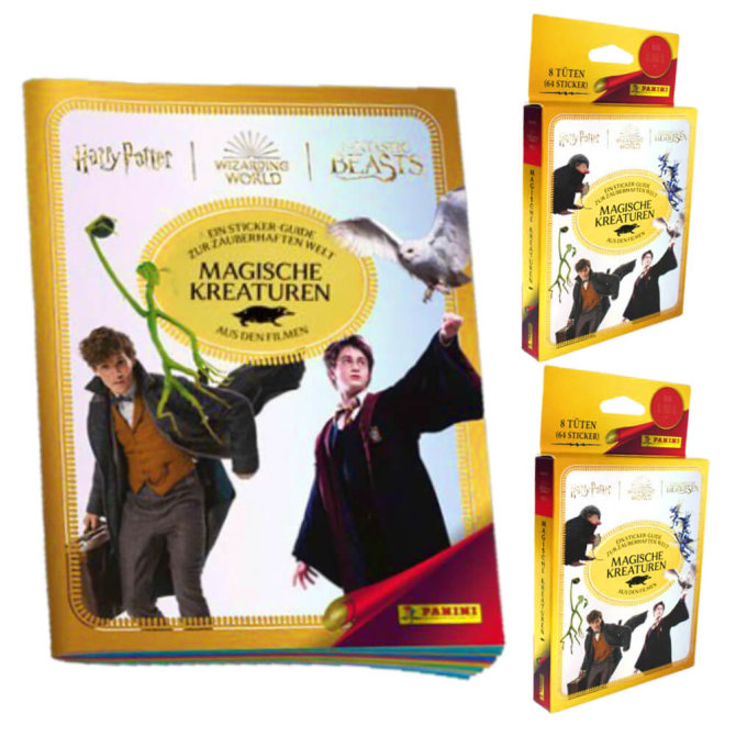 Panini Harry Potter Sticker - Magische Kreaturen (2023) - 1 Album + 2 Blister Sammelsticker