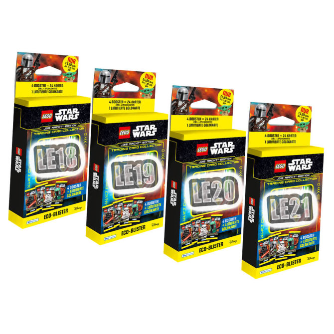 Lego Star Wars Karten Trading Cards Serie 4 - Die Macht Sammelkarten (2023) - Alle 4 Blister