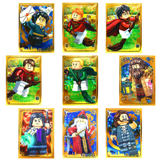 Blue Ocean LEGO Harry Potter Sticker Serie 1 (2023) Sammelsticker - Gold Karte 1 bis 9