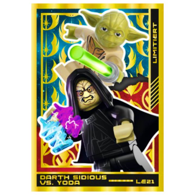 Lego Star Wars Karten Trading Cards Serie 4 - Die Macht Sammelkarten (2023) - Gold Karte LE21