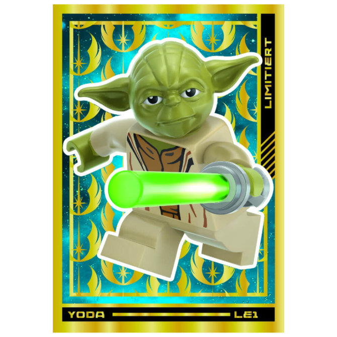 Lego Star Wars Karten Trading Cards Serie 4 - Die Macht Sammelkarten (2023) - Gold Karte LE1