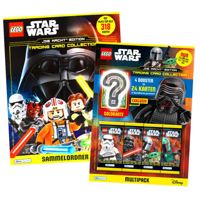 Lego Star Wars Karten Trading Cards Serie 4 - Die Macht Sammelkarten (2023) - 1 Sammelmappe + 1 Multipack