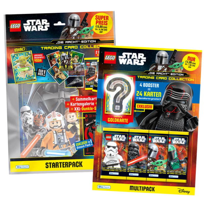 Lego Star Wars Karten Trading Cards Serie 4 - Die Macht Sammelkarten (2023) - 1 Starter + 1 Multipack