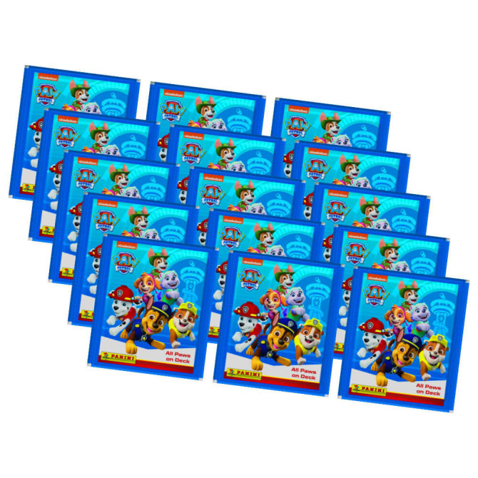 Panini Paw Patrol Sticker Serie 7 - Bereit zum Einsatz - 15 Tüten Sammelsticker
