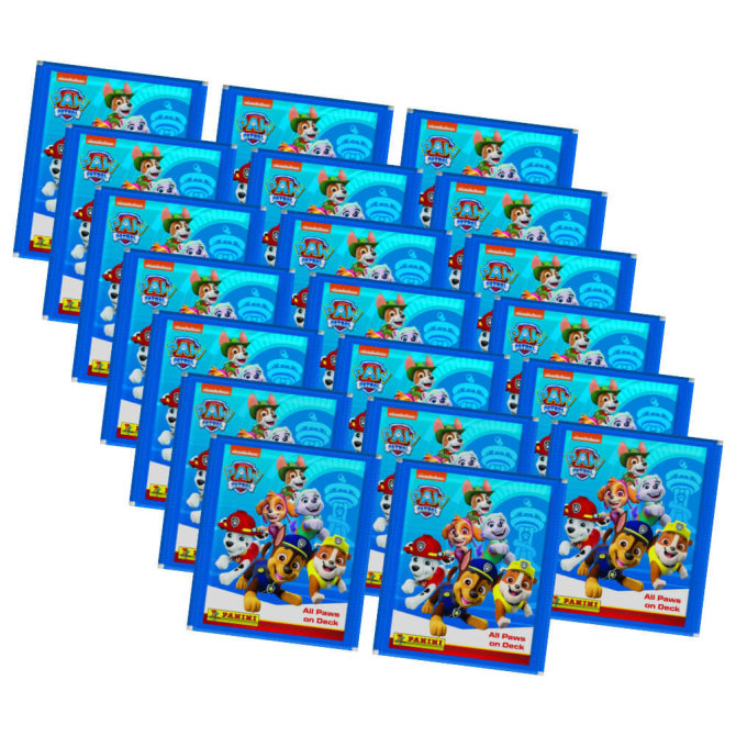 Panini Paw Patrol Sticker Serie 7 - Bereit zum Einsatz - 20 Tüten Sammelsticker