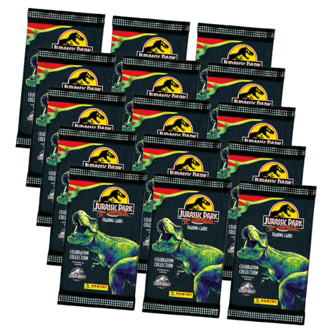 Panini Jurassic Park Karten - 30TH Anniversary Trading Cards (2023) - 15 Booster Sammelkarten