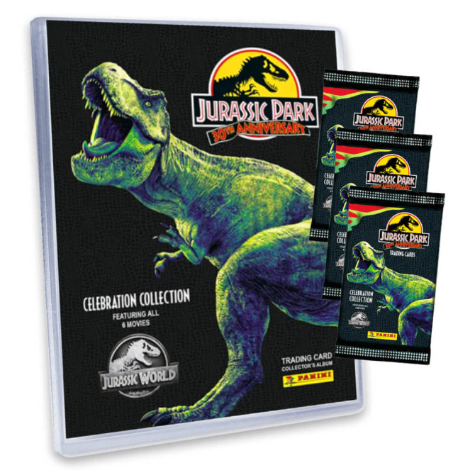 Panini Jurassic Park Karten - 30TH Anniversary Trading Cards (2023) - 1 Sammelmappe + 3 Booster