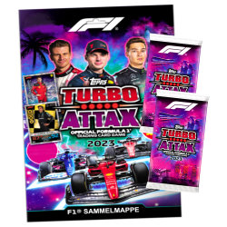 Topps Turbo Attax Karten Formula 1 - 2023 - 1 Mappe + 2...