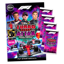 Topps Turbo Attax Karten Formula 1 - 2023 - 1 Starter + 4...