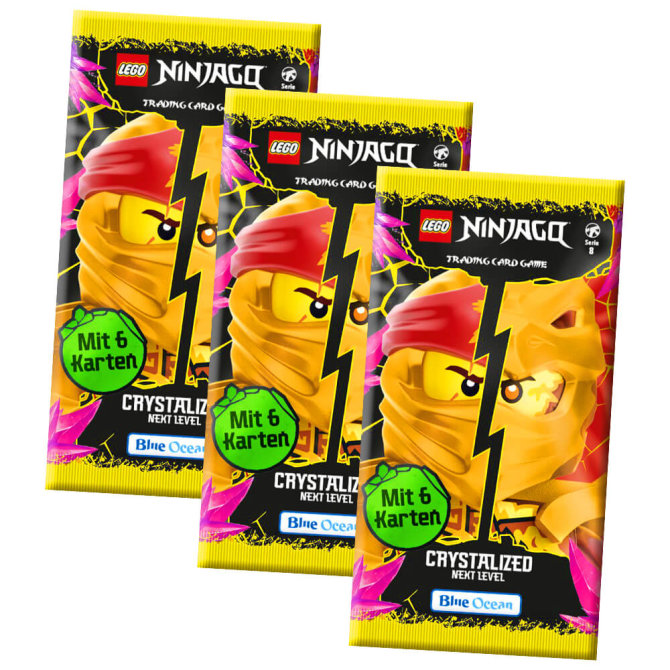 Lego Ninjago Karten Trading Cards Serie 8 Next Level - CRYSTALIZED (2023) - 3 Booster Sammelkarten