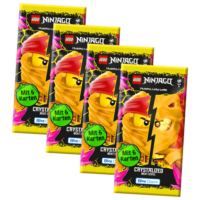 Lego Ninjago Karten Trading Cards Serie 8 Next Level - CRYSTALIZED (2023) - 4 Booster Sammelkarten