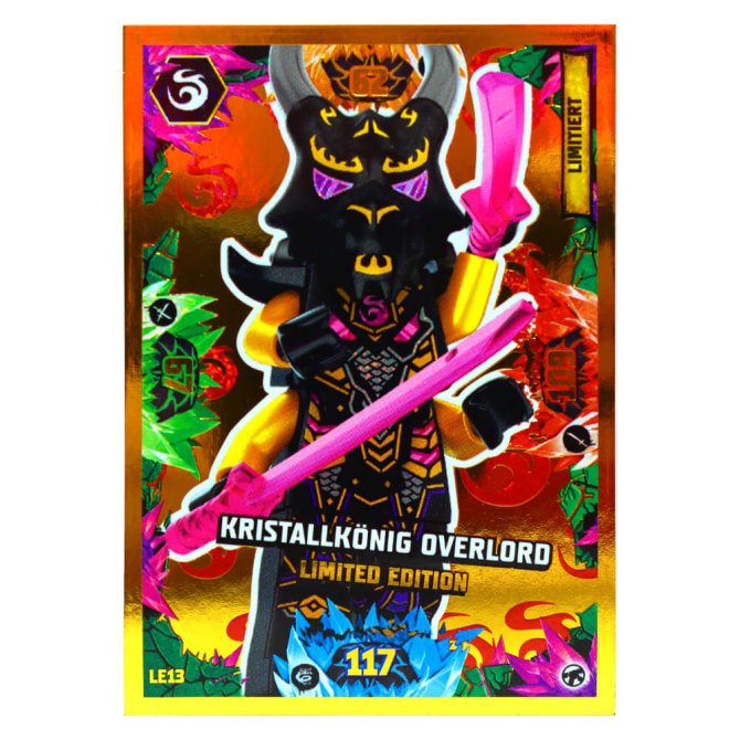 Lego Ninjago Karten Trading Cards Serie 8 Next Level - CRYSTALIZED (2023) - Gold Karte LE13 Sammelkarten