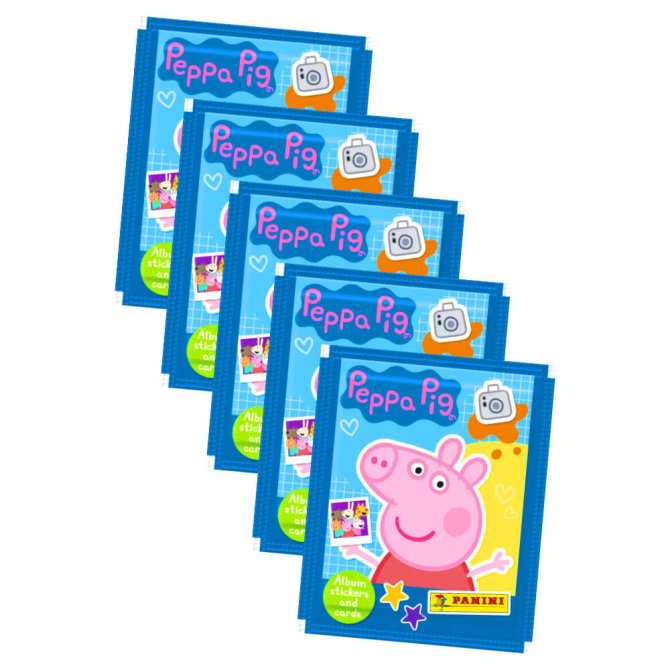 Panini Peppa Pig Sticker - Mein Fotoalbum (2023) - 5 Tüten Sammelsticker
