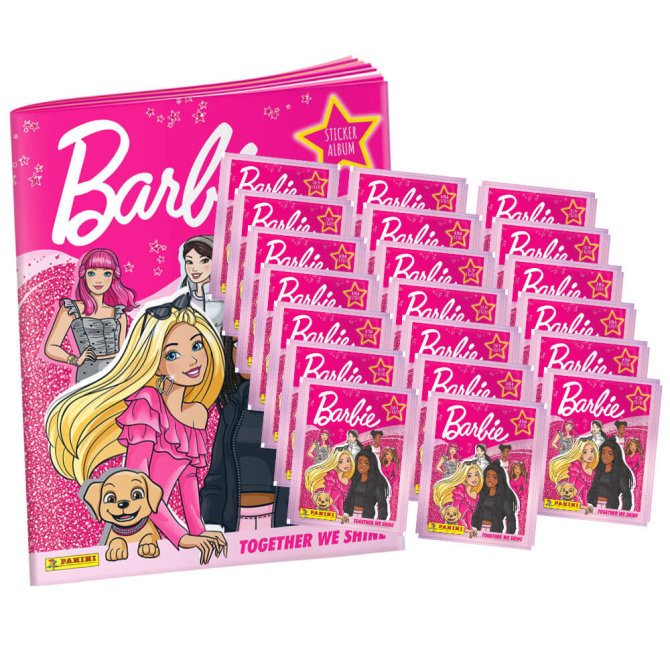 Panini Barbie Sticker - Together we shine (2023) - 1 Album + 20 Tüten Sammelsticker