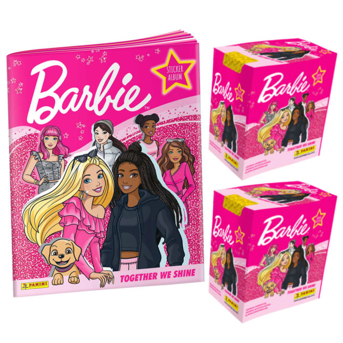 Panini Barbie Sticker - Together we shine (2023) - 1 Album + 2 Display Sammelsticker