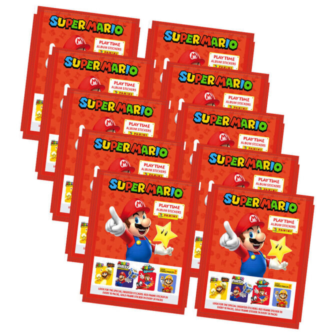 Panini Super Mario Sticker - Play Time (2023) - 10 Tüten Sammelsticker