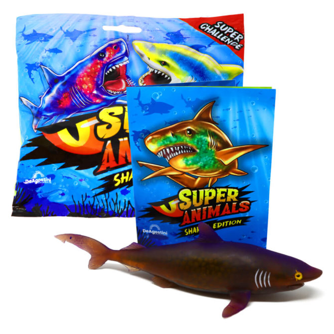 DeAgostini Super Animals - Sharks Edition - Sammelfigur Hai - Figur 4. Bullenhai (Farbwechsel - Crunchy)