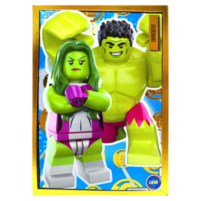 Lego Avengers Karten Trading Cards Serie 1 - Marvel Sammelkarten (2023) - Gold Karte LE18