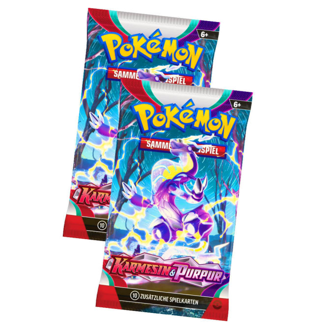 Pokemon Sammelkarten Karmesin & Purpur Karten - Deutsch - 2 Booster