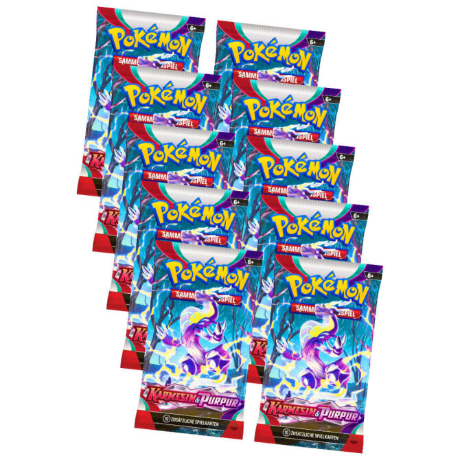 Pokemon Sammelkarten Karmesin & Purpur Karten - Deutsch - 10 Booster