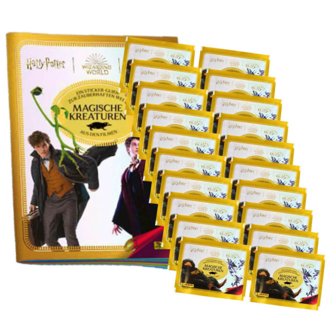Panini Harry Potter Sticker - Magische Kreaturen (2023) - 1 Album + 20 Tüten Sammelsticker
