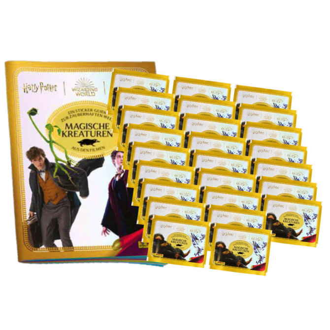 Panini Harry Potter Sticker - Magische Kreaturen (2023) - 1 Album + 25 Tüten Sammelsticker