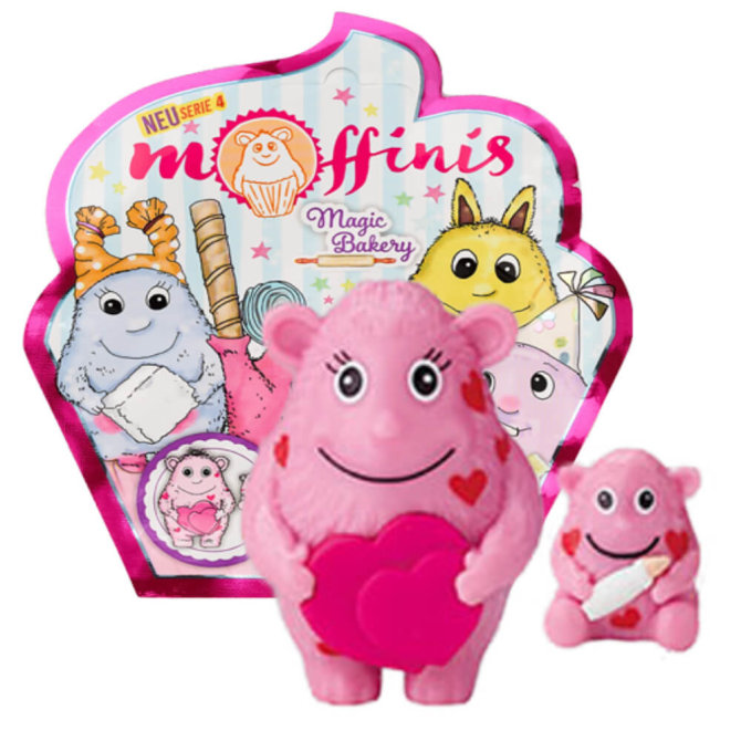 Blue Ocean Moffinis Sammelfiguren Serie 4 - Moffini Muffin Monster - Figur Herzchen (Super selten)