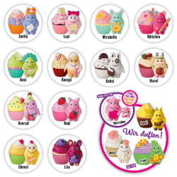 Blue Ocean Moffinis Sammelfiguren Serie 4 - Moffini Muffin Monster - Figur Herzchen (Super selten)