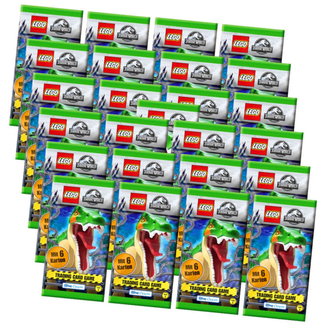 Lego Jurassic World 3 Karten - Sammelkarten Trading Cards (2023) - 25 Booster Sammelkarten