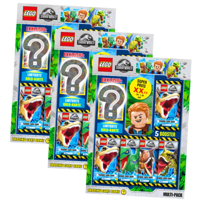 Lego Jurassic World 2 Karten - Sammelkarten Trading Cards (2022) - 3 Multipack