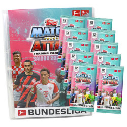 Topps Match Attax Bundesliga Karten Saison 2023 / 2024 - 1 Mappe + 10 Booster Sammelkarten