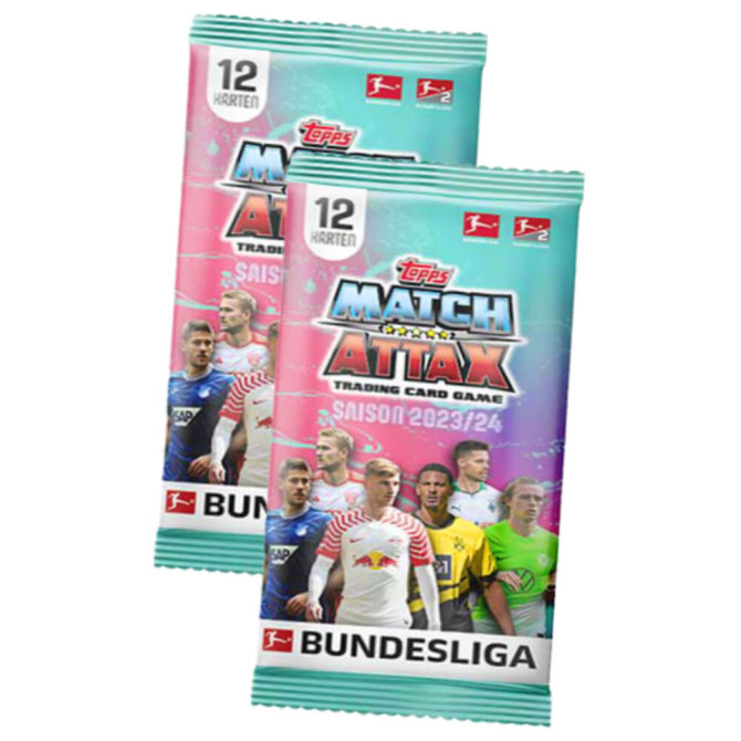 Topps Match Attax Bundesliga Karten Saison 2023 / 2024 - 2 Booster Sammelkarten