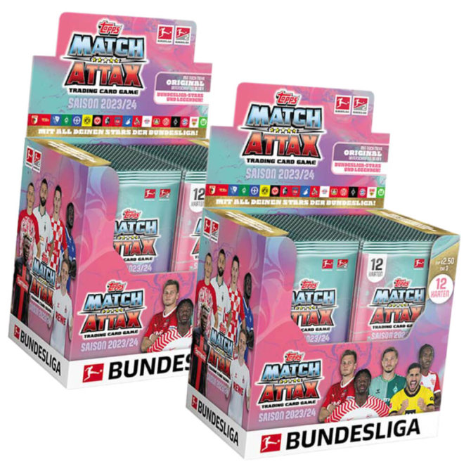 Topps Match Attax Bundesliga Karten Saison 2023 / 2024 - 2 Display Sammelkarten