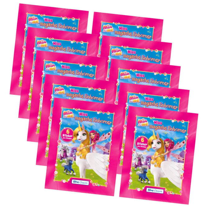 Mia and Me Sticker - Mias magische Einhörner 2023 - 10 Tüten Sammelsticker