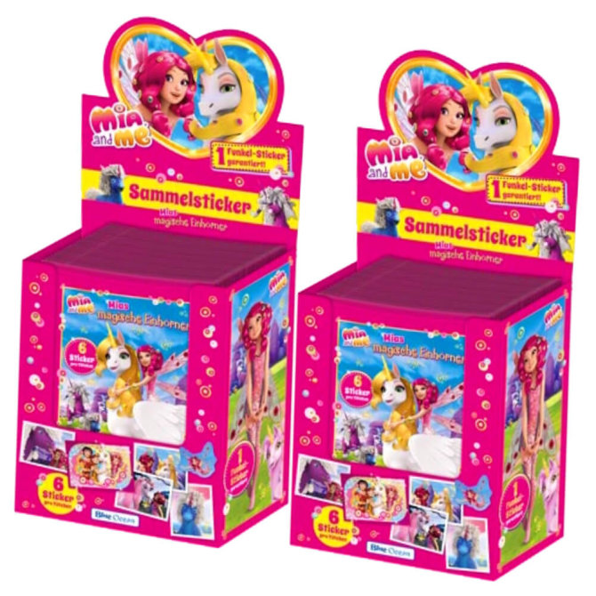 Mia and Me Sticker - Mias magische Einhörner 2023 - 2 Display Sammelsticker