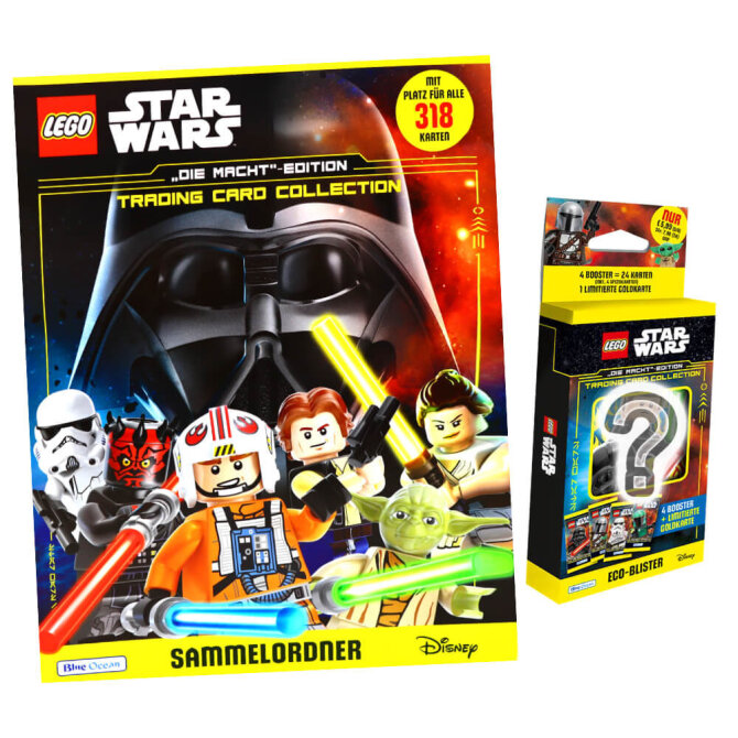 Lego Star Wars Karten Trading Cards Serie 4 - Die Macht Sammelkarten (2023) - 1 Sammelmappe + 1 Blister