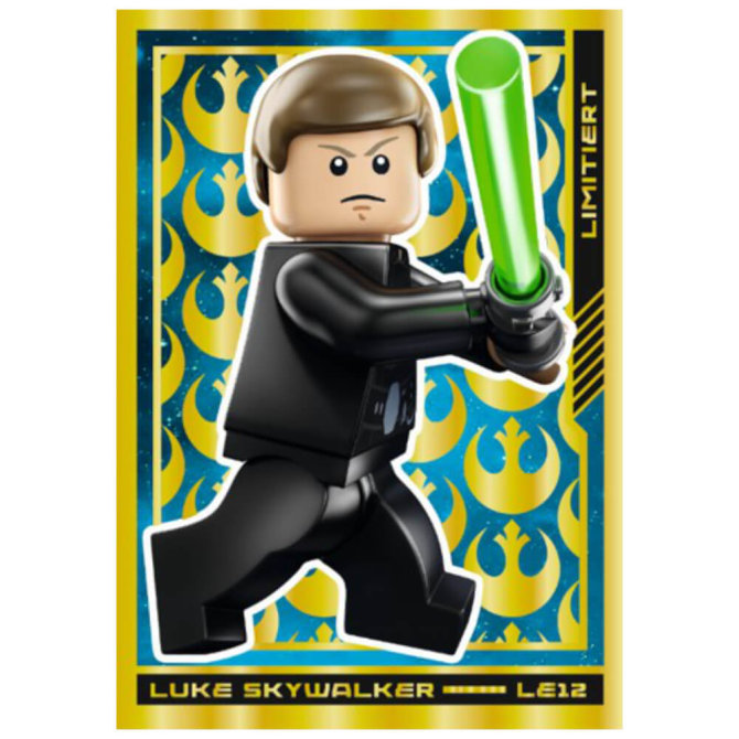 Lego Star Wars Karten Trading Cards Serie 4 - Die Macht Sammelkarten (2023) - Gold Karte LE12
