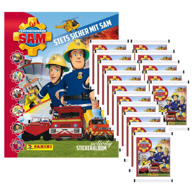 Panini Feuerwehrmann Sam 2 - Sammelsticker - 1 Album + 15 Tüten Sticker