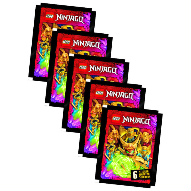 Lego Ninjago Sticker - Crystalized 2023 - Sammelsticker - 5 Tüten