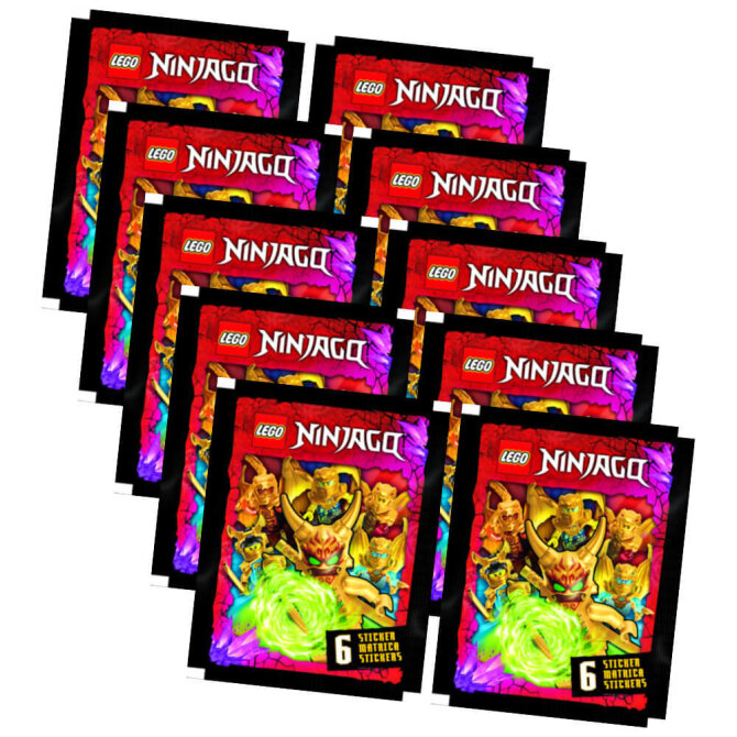 Lego Ninjago Sticker - Crystalized 2023 - Sammelsticker - 10 Tüten