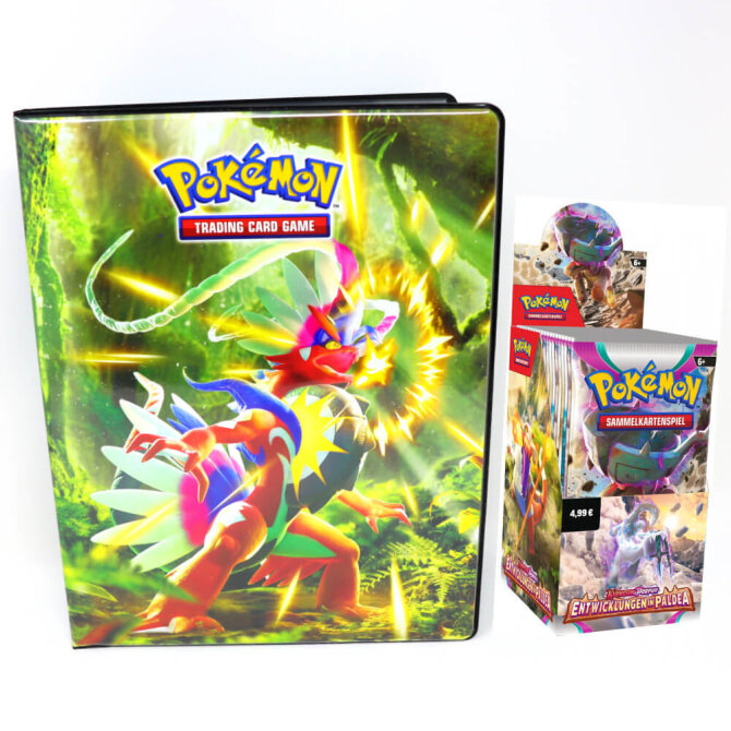 Pokemon Karten Karmesin & Purpur - Entwicklung in Paldea - 1 Mappe + 1 Display Sammelkarten