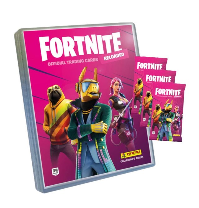 Fortnite Trading Cards Reloaded Serie 2 (2020) Sammelkarten - 1 Sammelmappe + 3 Booster