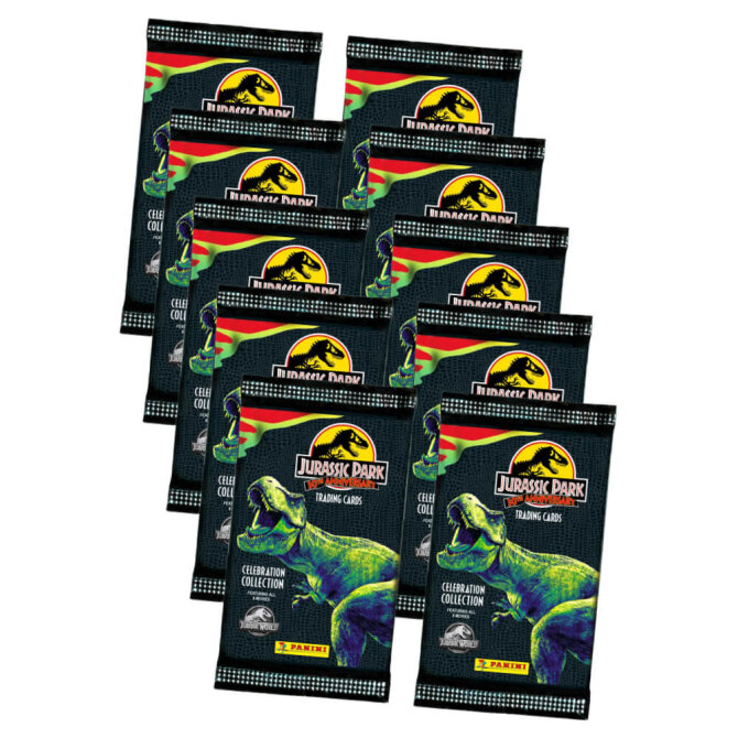 Panini Jurassic Park Karten - 30TH Anniversary Trading Cards (2023) - 10 Booster Sammelkarten