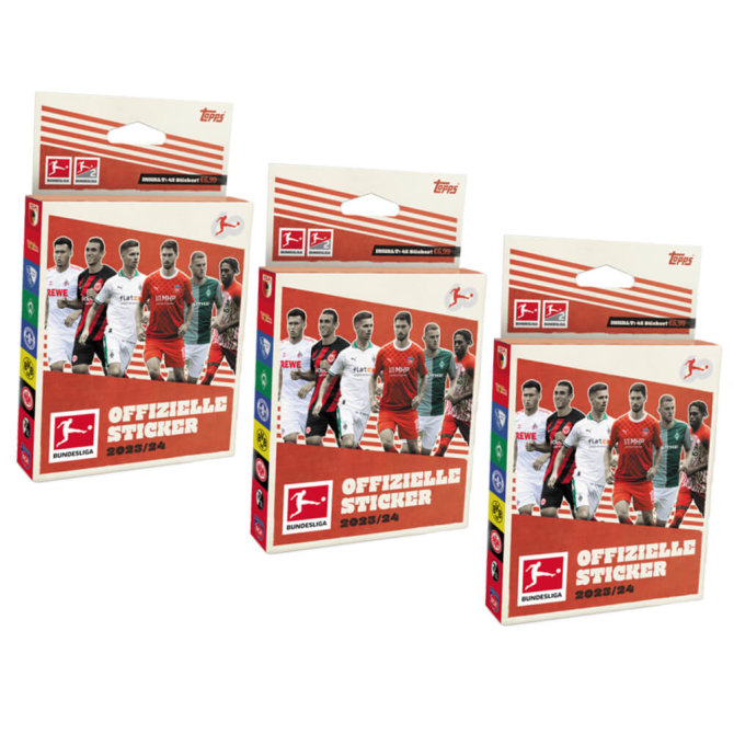 Topps Bundesliga Sticker 2024 - Fußball Sammelsticker - 3 Blister